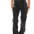 Jeans Wide Button Donna 