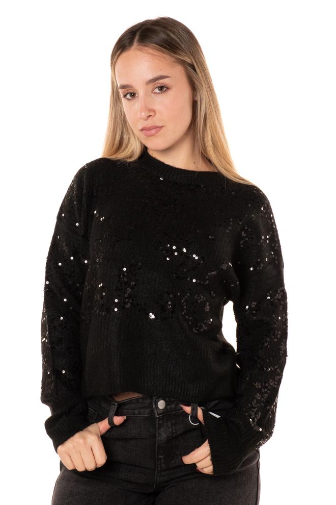 Pullover Paillettes Donna 15353230NERO ONLY