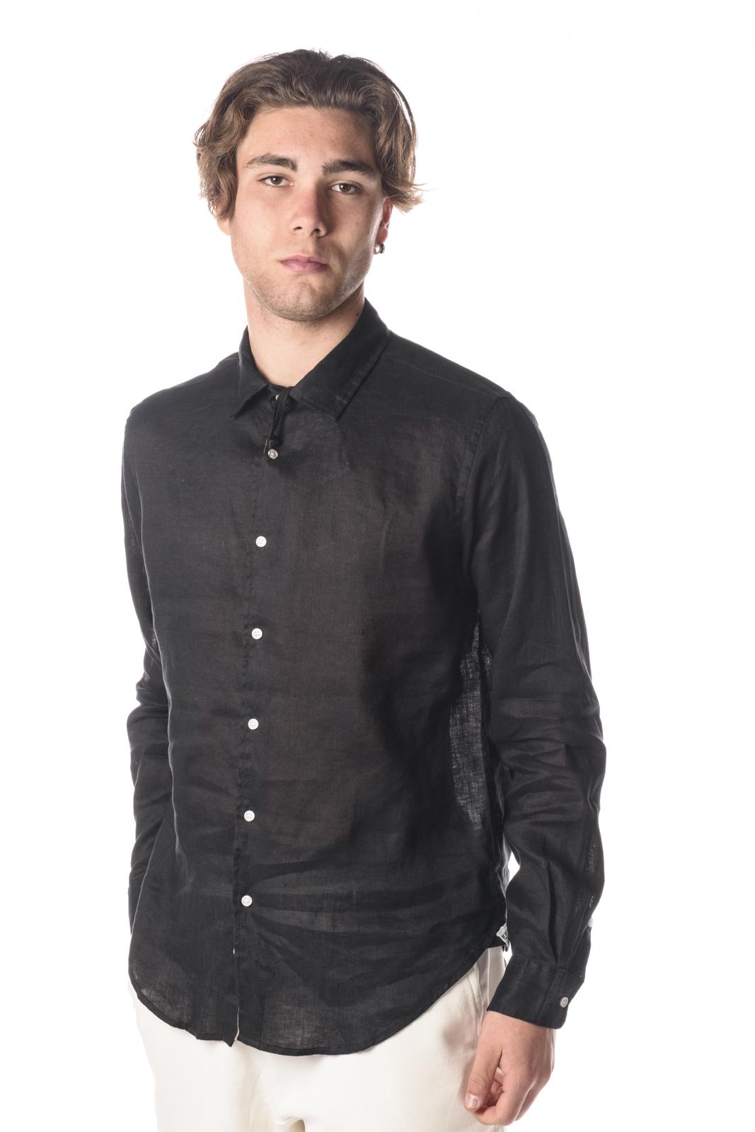 Berna Camicia Lino Uomo 220008NERO BERNA
