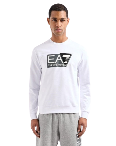 Felpa Girocollo Uomo Bianca 3DPM60BIANCO EA7