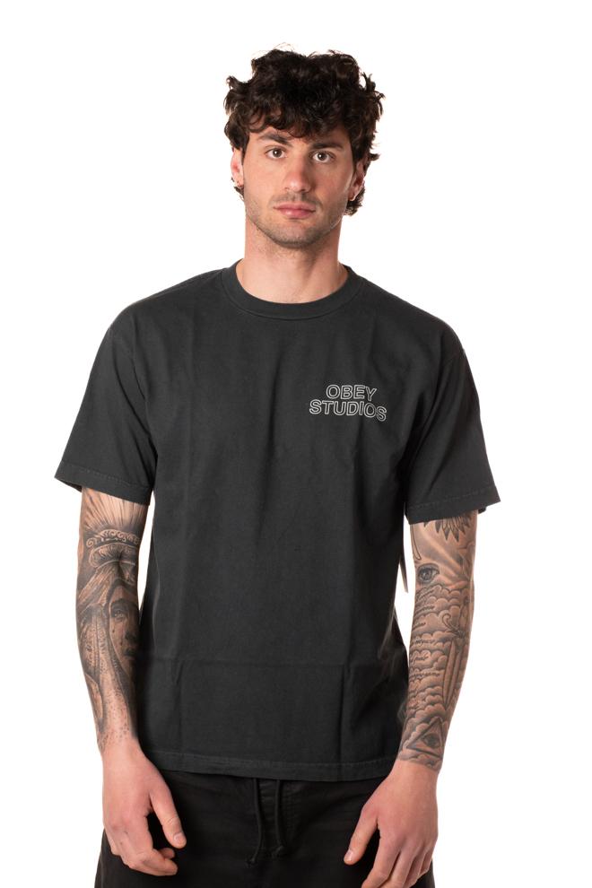 Tshirt Studios Outline 167924095NERO OBEY