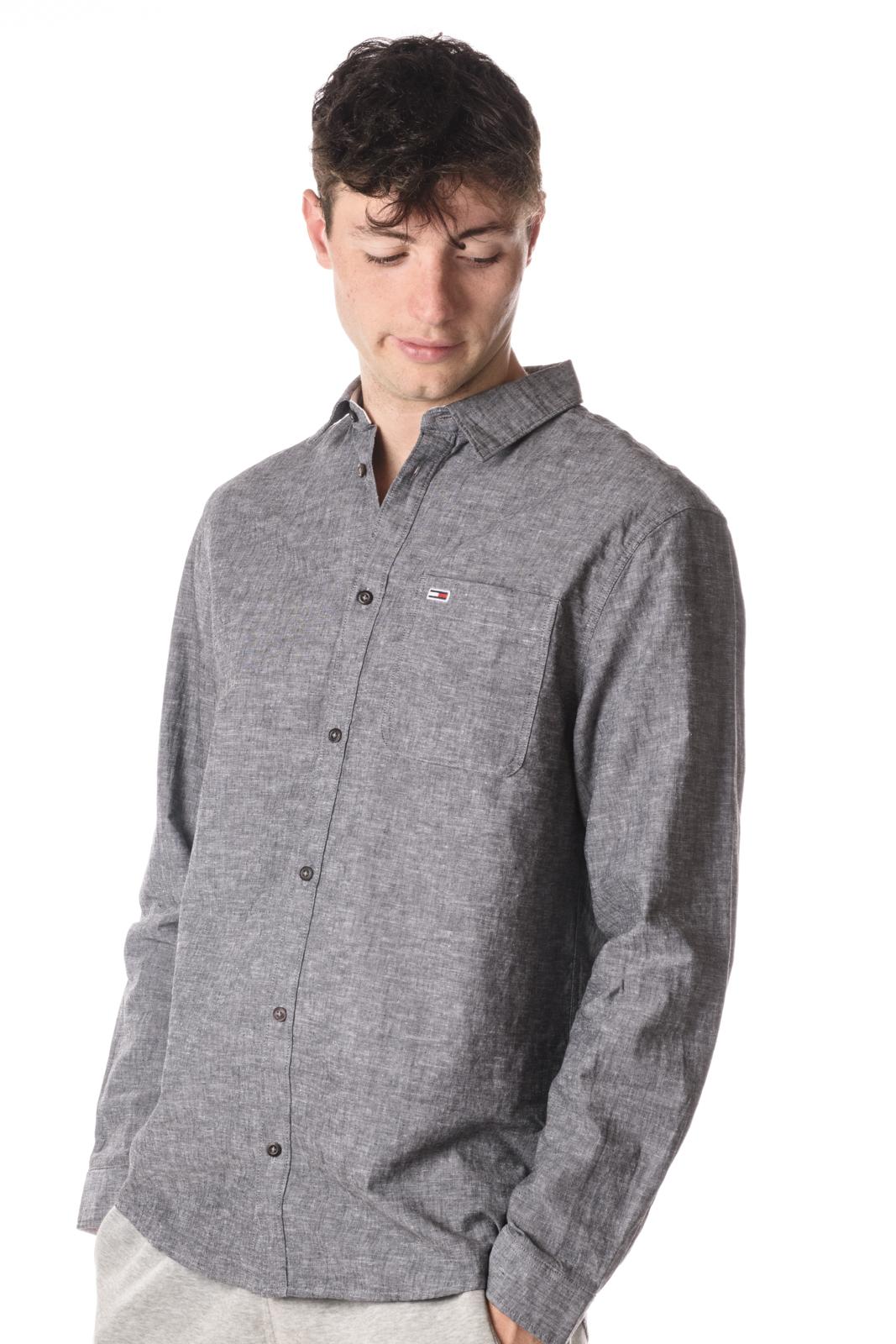 Tommy Hilfiger Camicia Linen Spring Uomo DM13031GRIGIO TOMMY JEANS