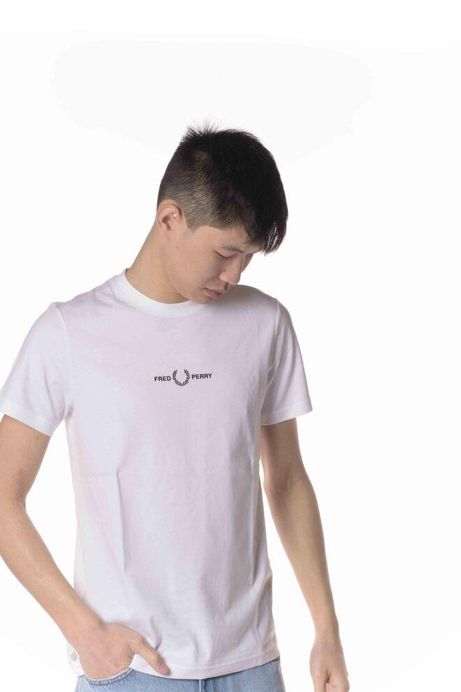 T-Shirt Con Ricamo Uomo Bianca 