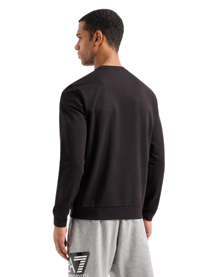 Felpa Girocollo Uomo Nera 3DPM60NERO EA7