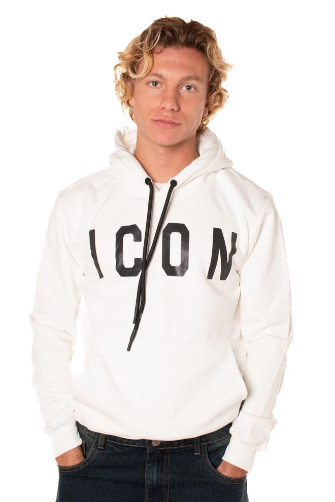 Felpa Logo Uomo F005BIANCO ICON