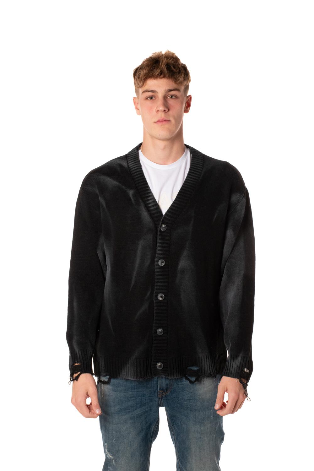 Cardigan Distressed Uomo TKC008NERO TOKYO COUTURE