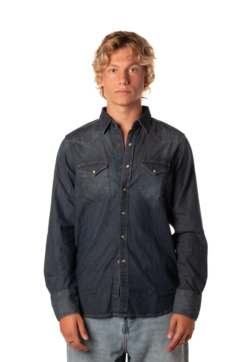 Camicia Denim Uomo M4981.26C 70ABLU REPLAY