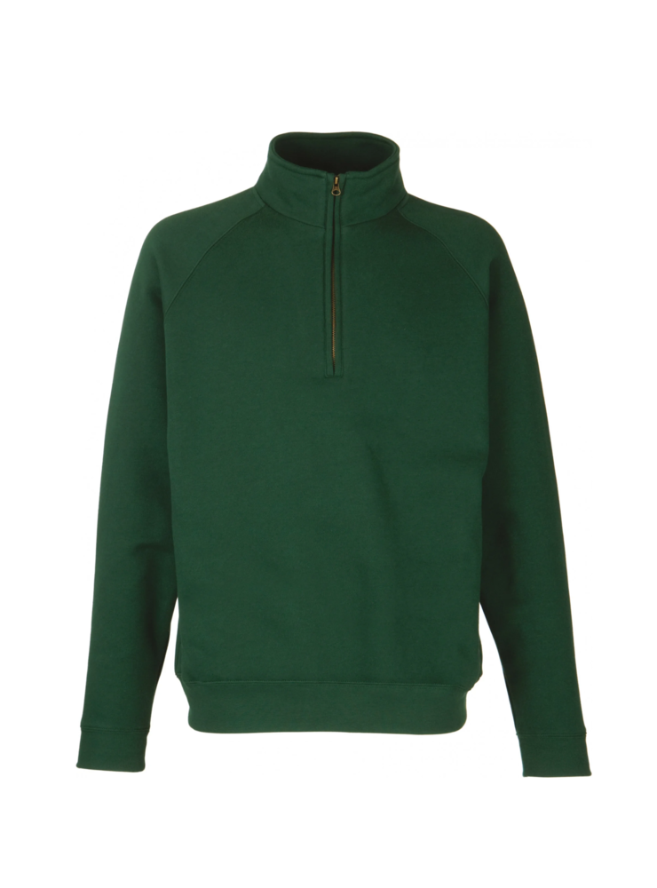 Felpa Zip 1/4 Premium Uomo Verde PREMIUM1/4ZIPVERDE FRUIT OF THE LOOM