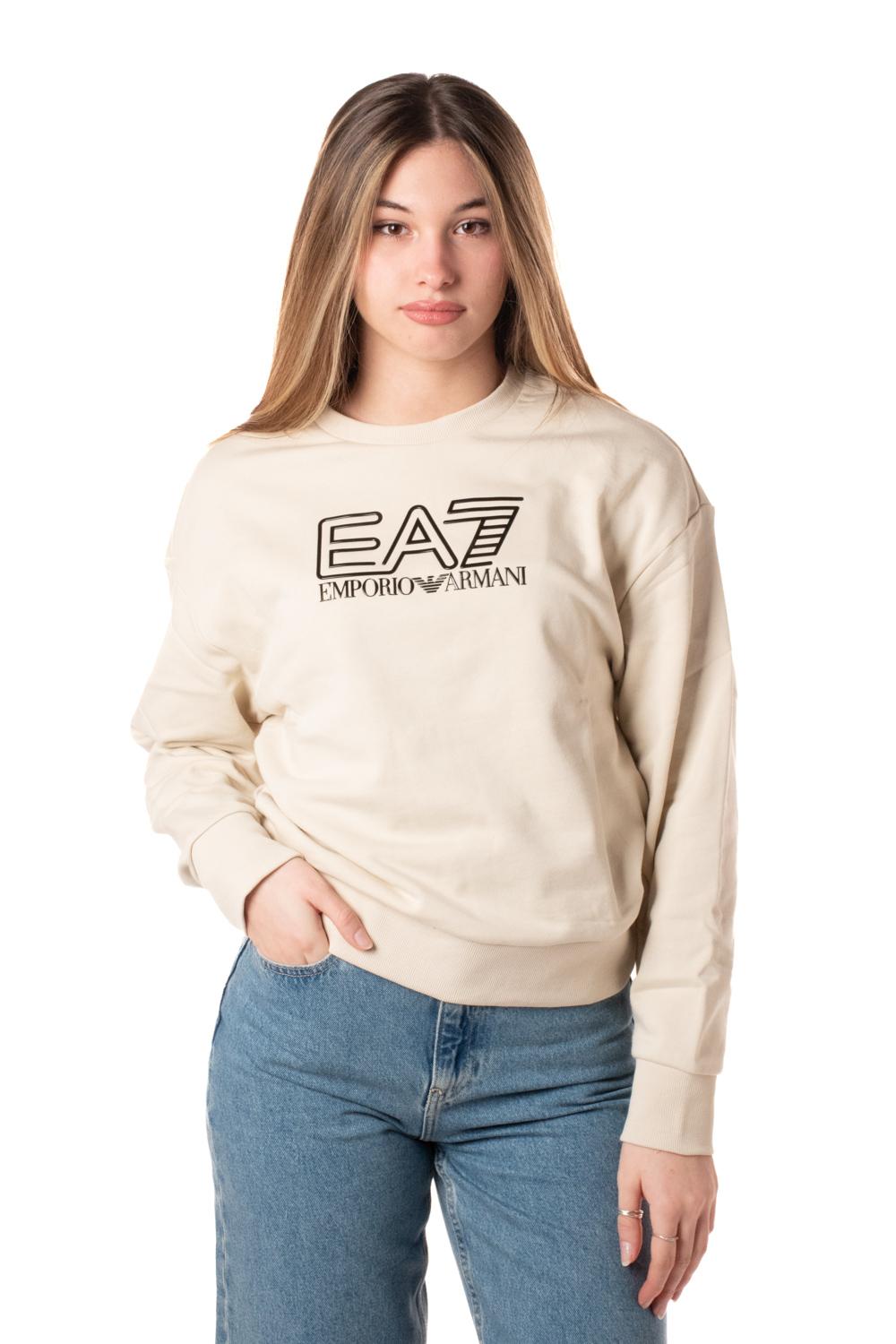 Felpa Logo Donna W000099BEIGE EA7