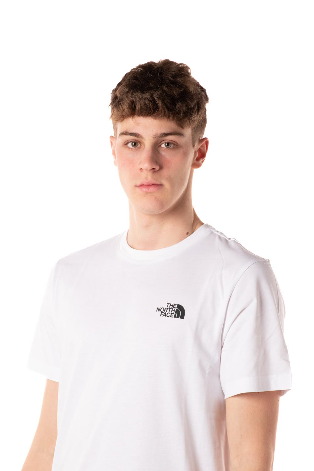 t shirt simple dome uomo NF0A87NGBIANCO THE NORTH FACE