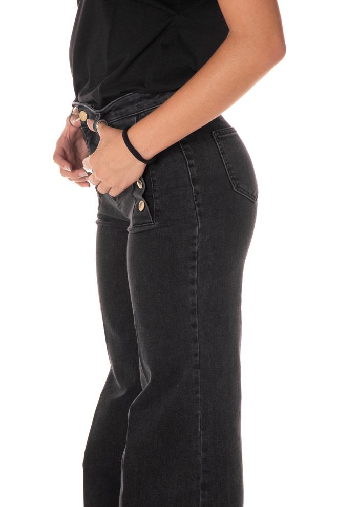 Jeans Wide Button Donna 