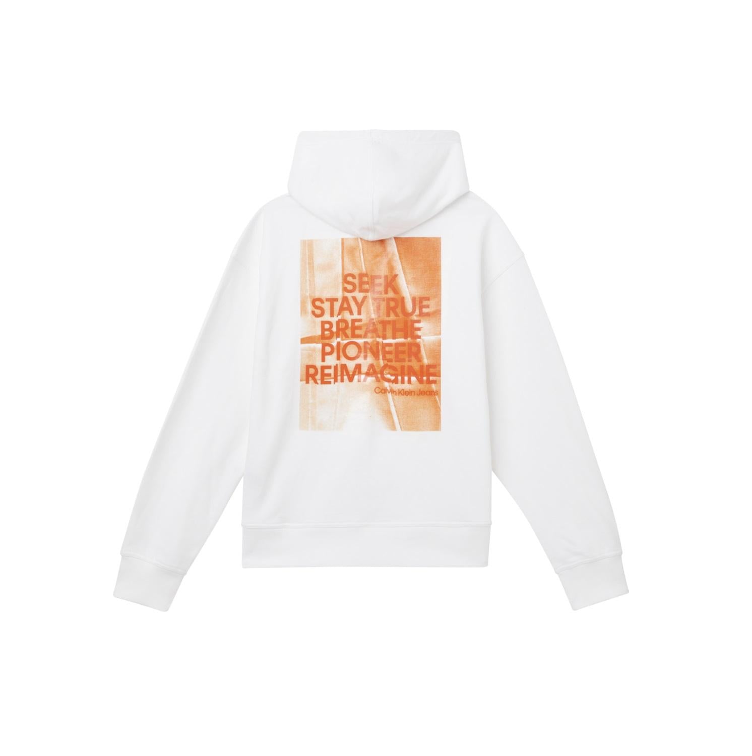 Calvin Klein Felpa Slogan Uomo J3021905BIANCO CALVIN KLEIN
