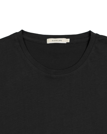 T-Shirt Girocollo Basic Uomo Nera GL963FNERO GIANNI LUPO