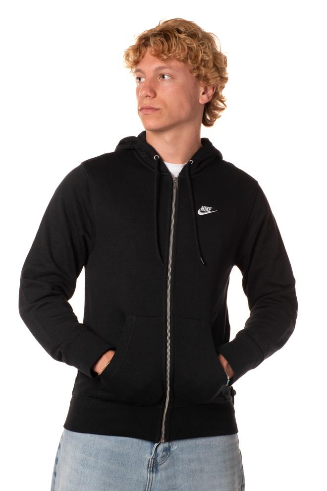Felpa Zip Club Uomo FN3884NERO NIKE