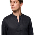 Camicia Coreana Lino Uomo 