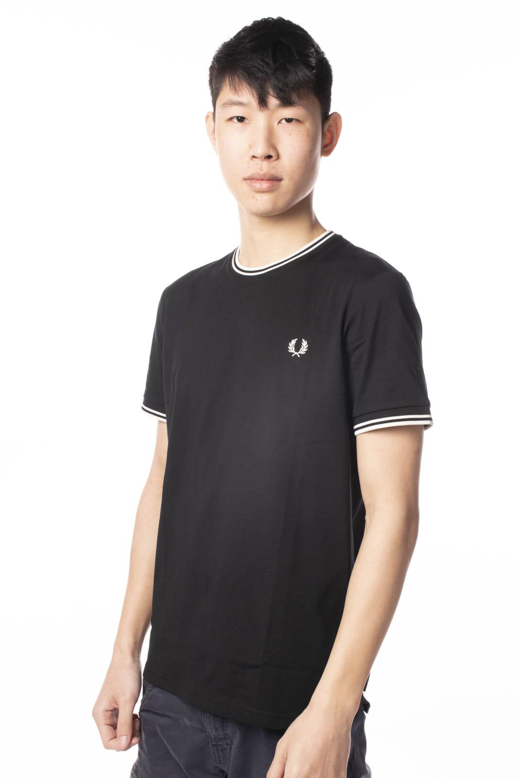 T-shirt Girocollo Uomo Nera 