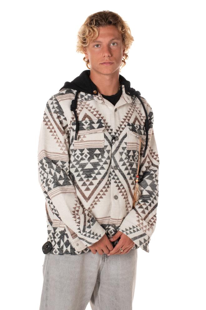 Giacca Overshirt Uomo M25227430NERO/PANNA BERNA