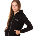Felpa cappuccio con zip zana20023 donna nera S24ZANA20023NERO SHOE