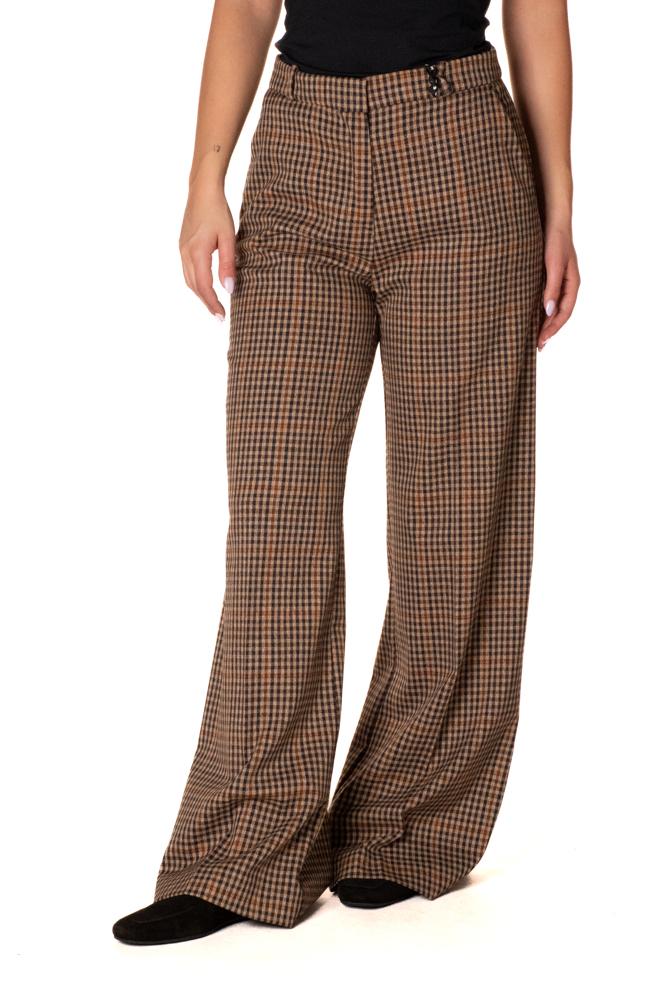 Pantalone Tartan Donna PCB-P034MARRONE HAVEONE