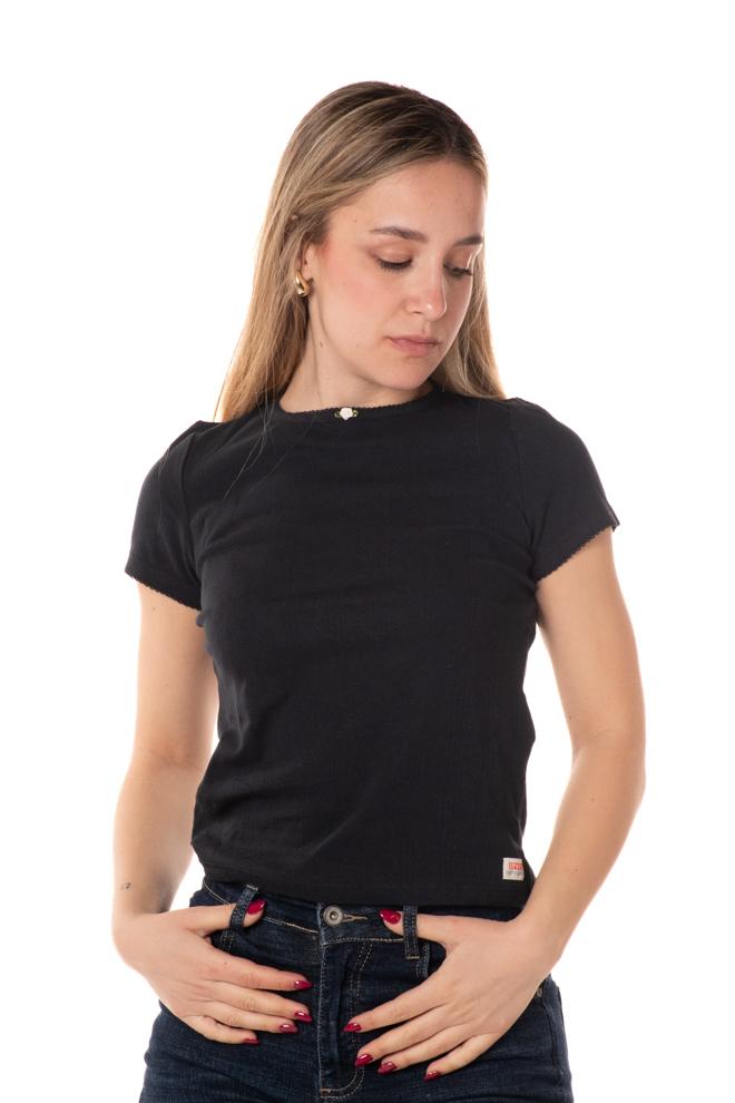 Tshirt Flower Donna 0001L8NERO LEVIS