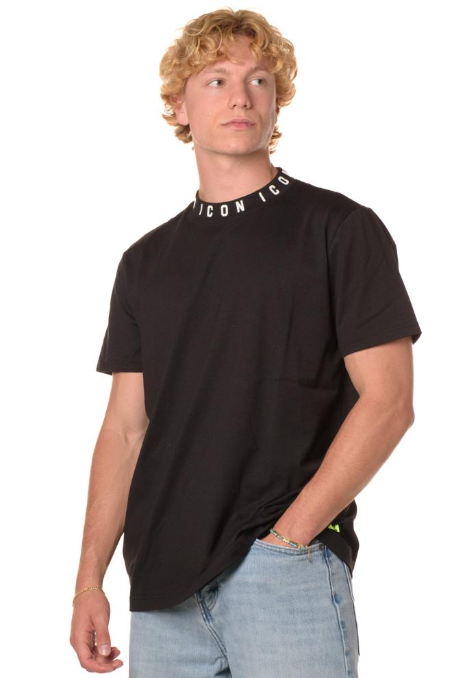 Tshirt Mock Uomo T002NERO ICON