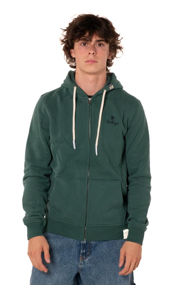 Felpa Zip Logo Uomo 25MFE202VERDE SMITHY'S