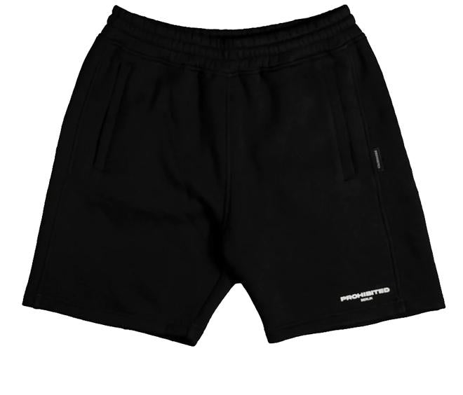 bermuda logo uomo neri SWEATSHORTSNERO PROHIBITED
