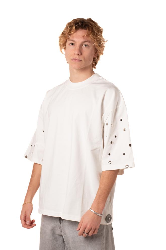 Tshirt Borchie Uomo PDP011BIANCO TOKYO COUTURE