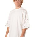 Tshirt Borchie Uomo PDP011BIANCO TOKYO COUTURE