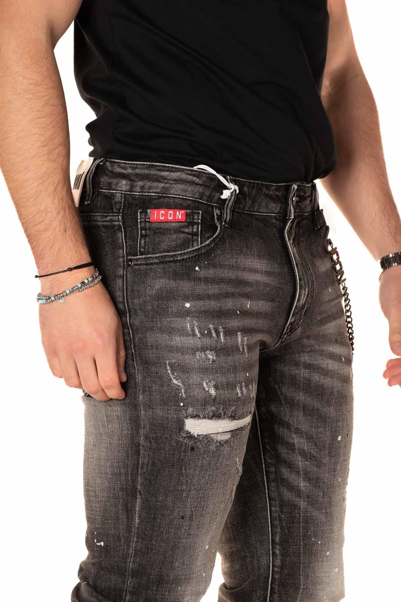 Jeans Distressed Uomo 