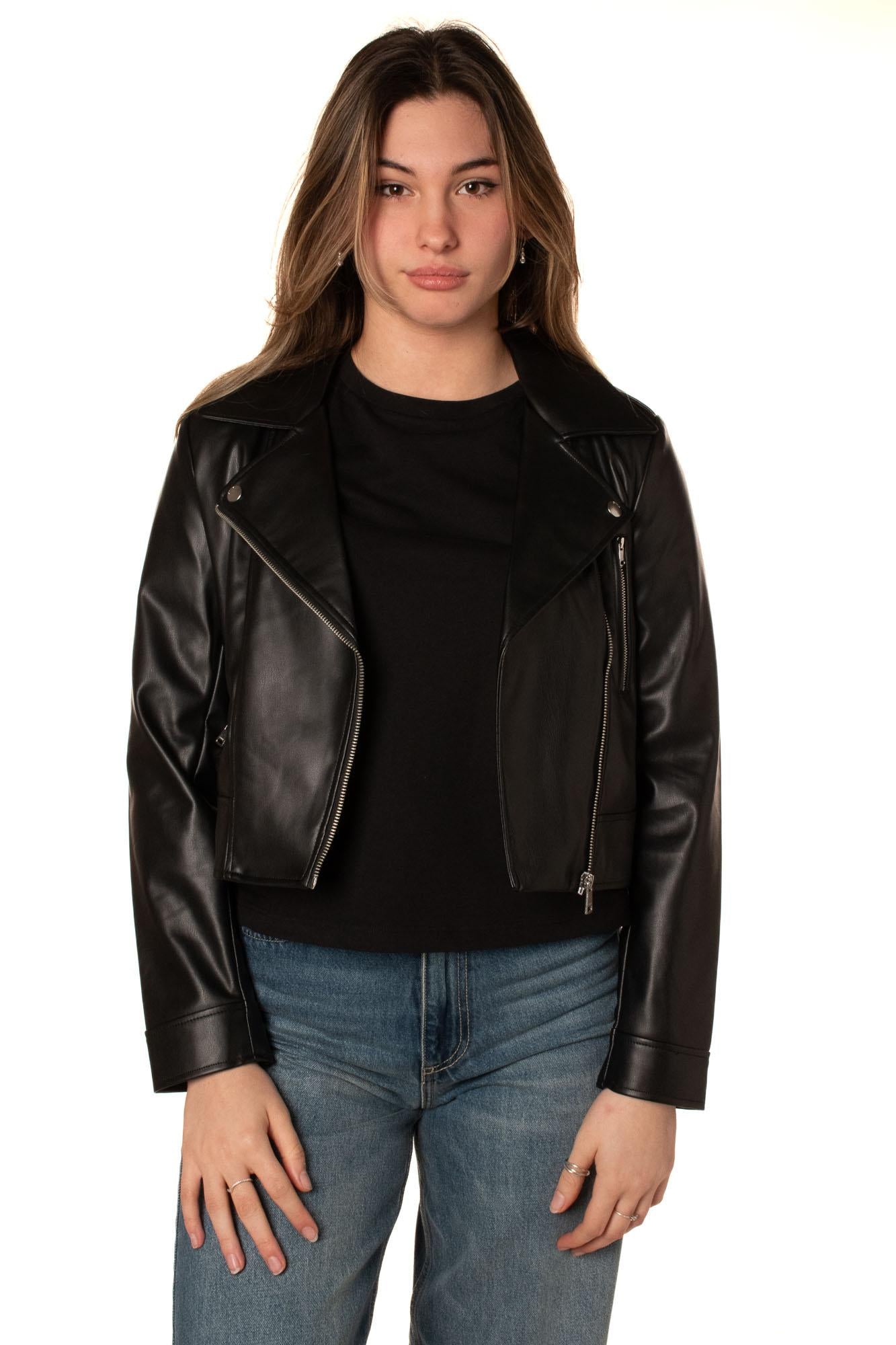 Giacca Biker Ecopelle Donna 