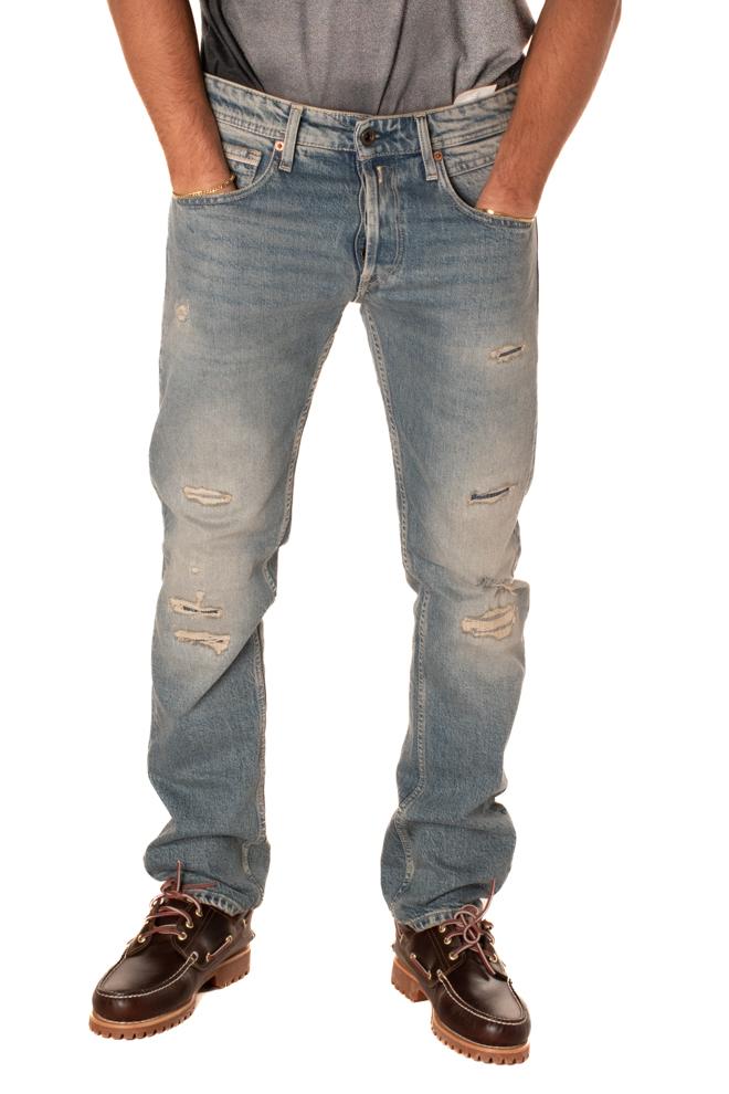 Jeans Distressed Uomo M1031R0727CELESTE REPLAY
