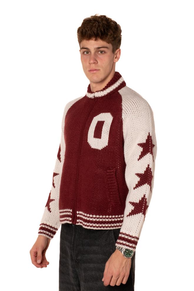 Cardigan Cowichan Uomo 151010042ROSSO OBEY