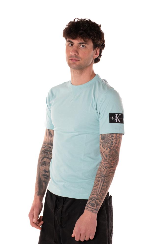 Tshirt Badge Uomo J302348CELESTE CALVIN KLEIN
