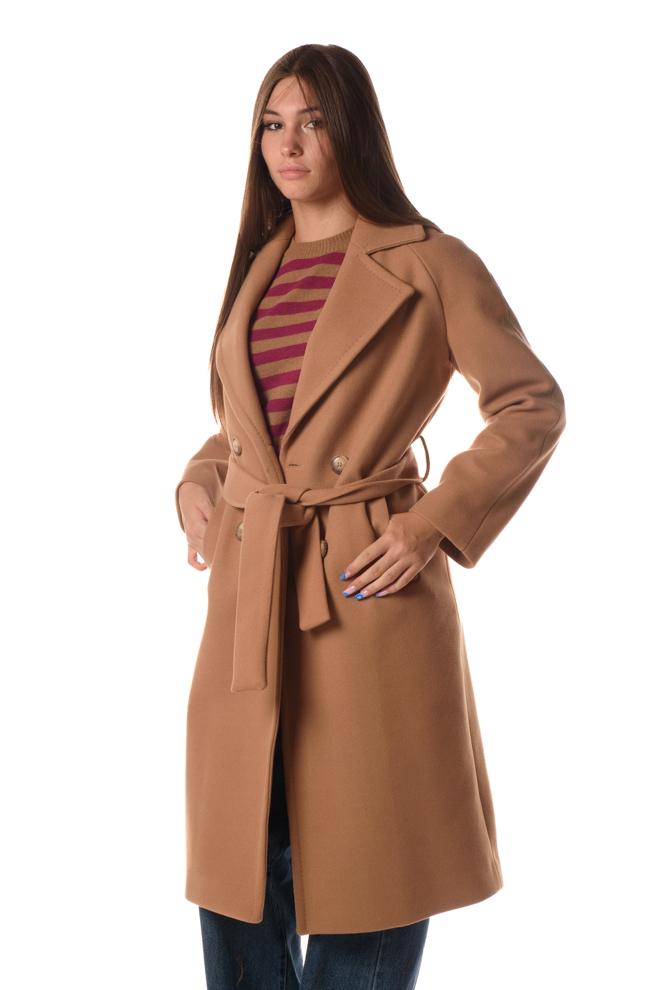 Cappotto Doppiopetto Donna Biscotto KMI-K006MARRONE HAVEONE