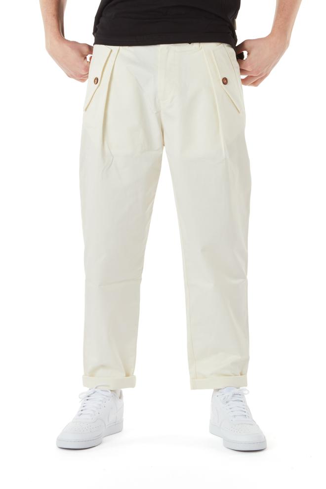 chino pence pant uomo bianco 243116BIANCO BERNA