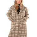 Cappotto Check Donna YI.ZAMINABEIGE NUD