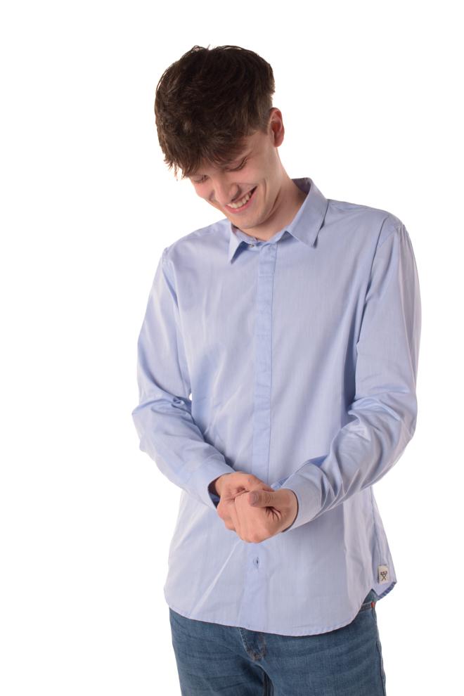 camicia uomo celeste 