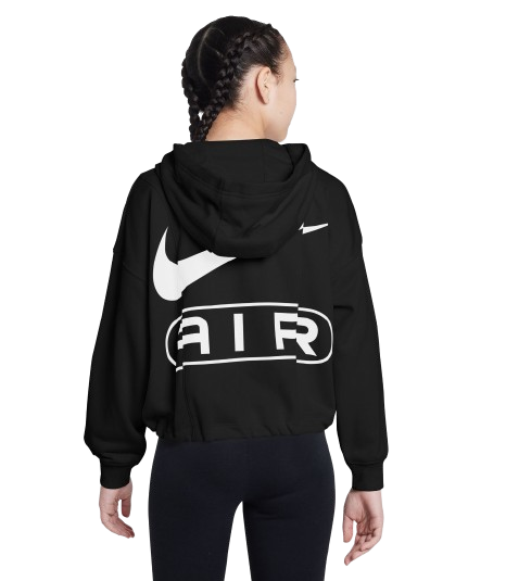 felpa cappuccio air bambina nera FN8615-010NERO NIKE