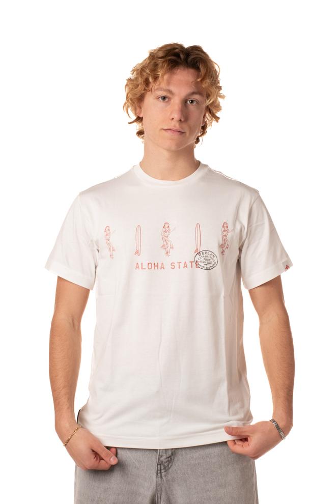 Tshirt Surf Uomo M30672660BIANCO REPLAY