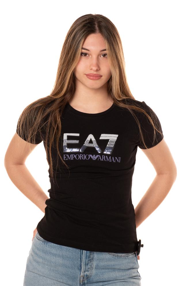 Tshirt Paillettes Donna 7W000183NERO EA7