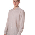 camicia lino uomo beige 22012321BEIGE ONLY & SONS