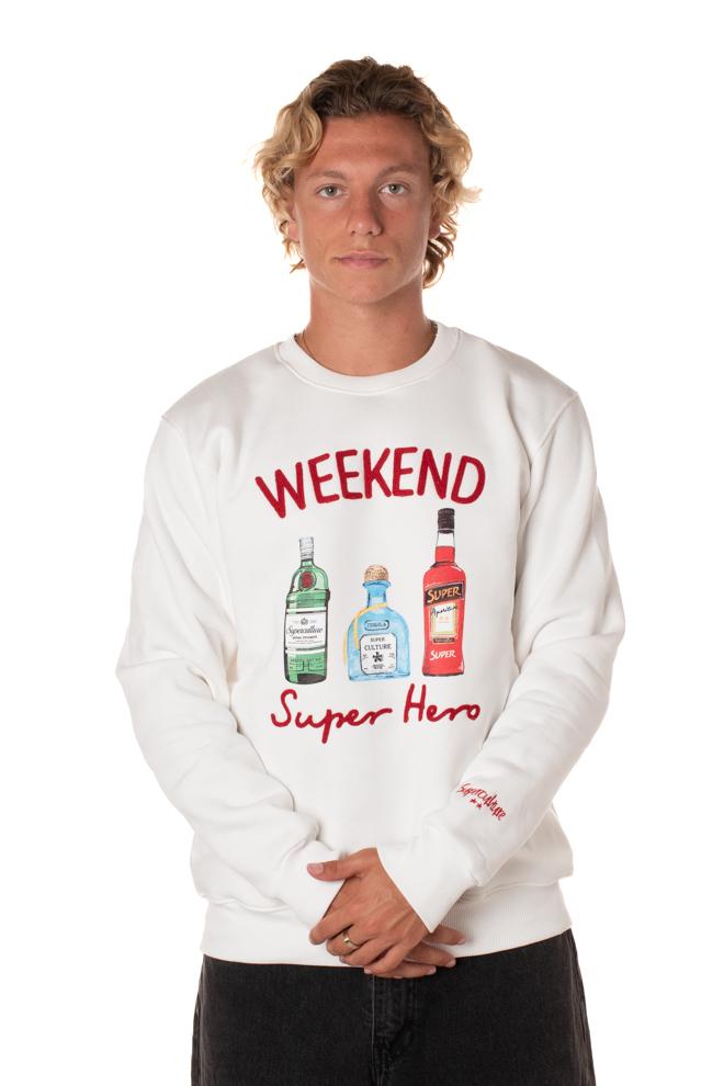 Felpa Weekend Uomo A1365BIANCO SUPERCULTURE
