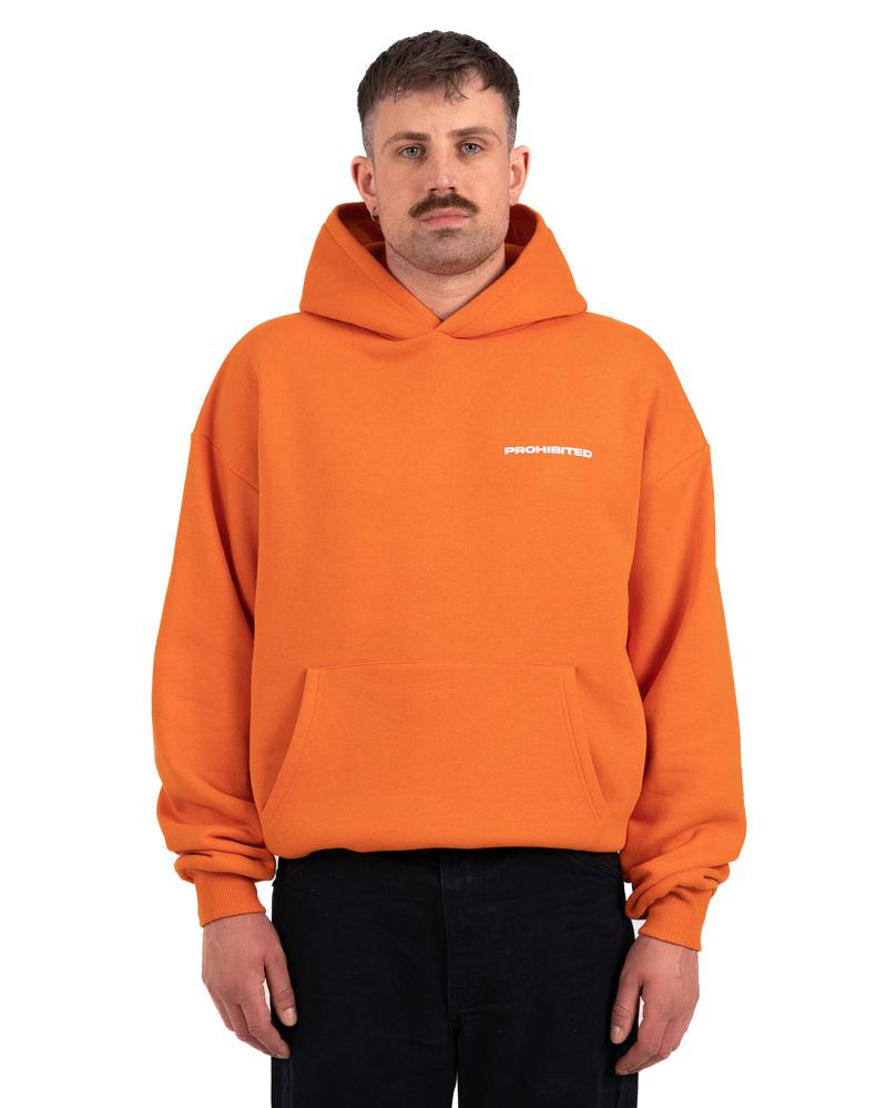 felpa logo uomo arancione 