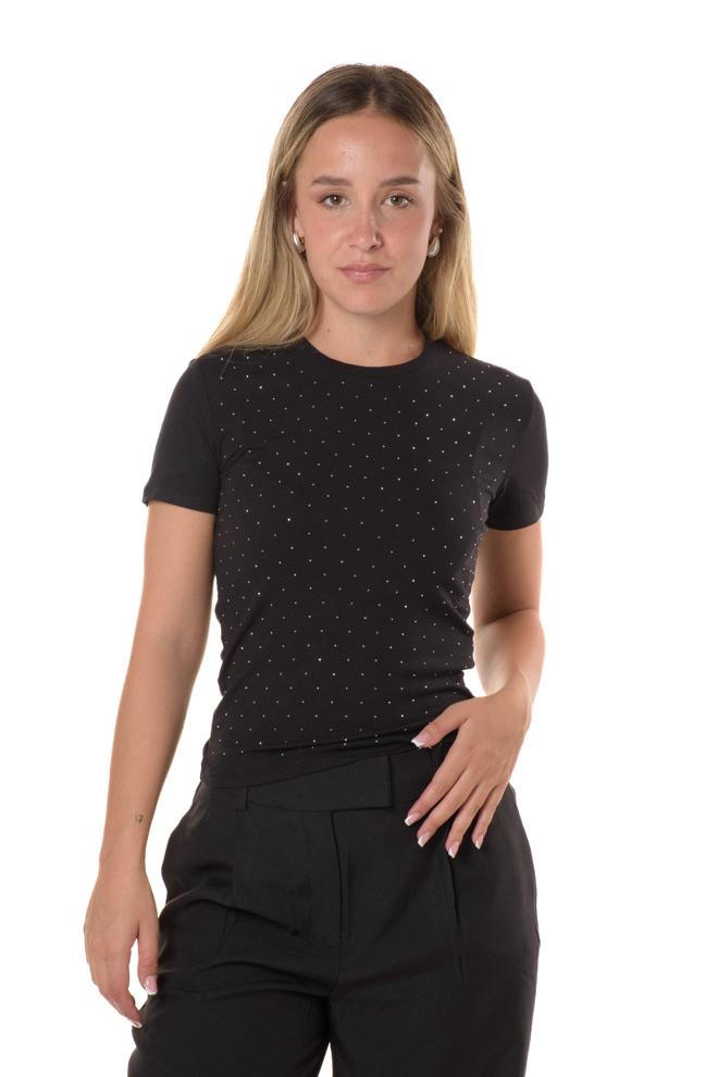 Tshirt Shinestone Donna 15356206NERO ONLY
