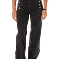 Jeans Wide Button Donna 