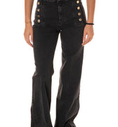 Jeans Wide Button Donna 