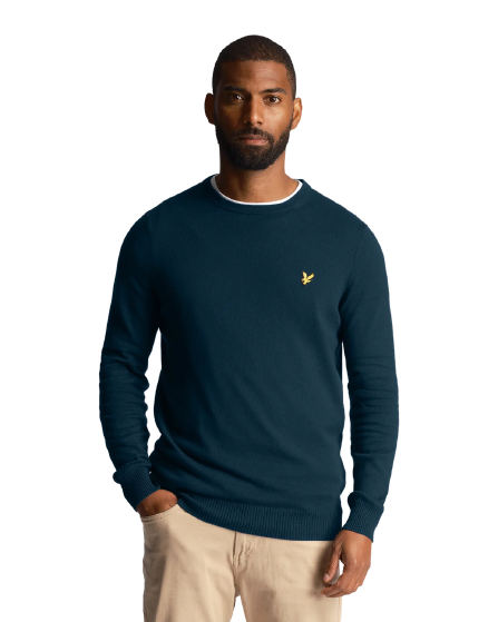 Maglione Misto Cotone Lana Uomo Blu KN400BLU LYLE & SCOTT