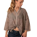 Camicia Washed Coreana Donna 