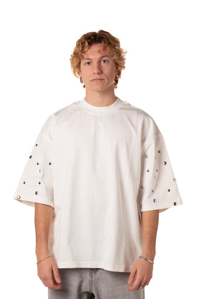 Tshirt Borchie Uomo PDP011BIANCO TOKYO COUTURE